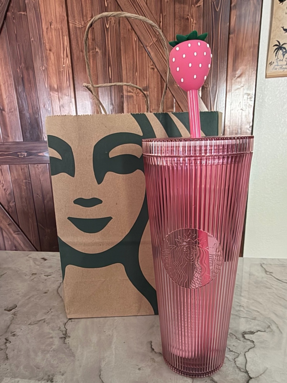 Limited Edition Starbucks Strawberry Cup